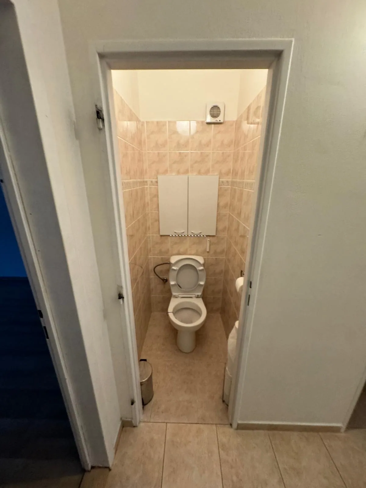 Původní samostatné WC s béžovým obkladem